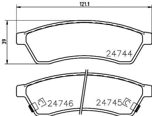 <strong>Колодки гальмівні дискові задние Chevrolet Epica 2.0, 2.5 (06-) NISSHINBO Nisshinbo NP6078 (фото 1)</strong>
