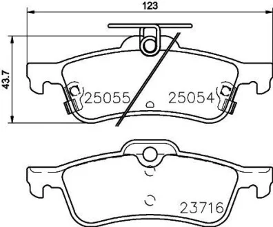 Колодки гальмівні дискові задні Honda Civic IX 1.4, 1.6, 1.8, 2.2 (12-) NISSHINBO для Nisshinbo NP8041 фото товару