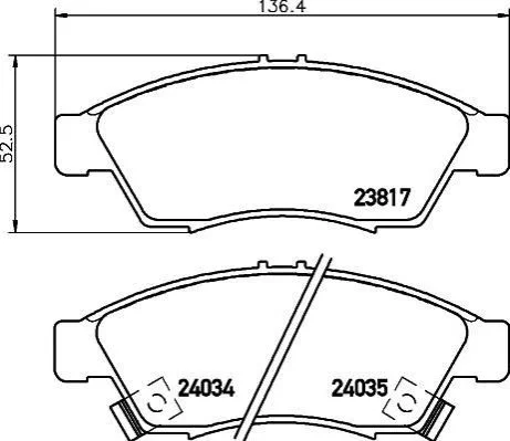 <strong>Колодки гальмівні дискові передние Suzuki Leana 1.4 1.6 (02-06) NISSHINBO Nisshinbo NP9013 (фото 1)</strong>
