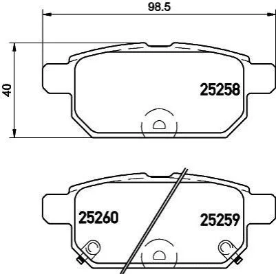 <strong>Колодки гальмівні дискові задние Suzuki Swift 1.2, SX-4 1.6 (10-) NISSHINBO Nisshinbo NP9016 (фото 1)</strong>