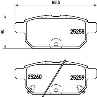 Колодки гальмівні дискові задние Suzuki Swift 1.2, SX-4 1.6 (10-) NISSHINBO для Nisshinbo NP9016 фото товару