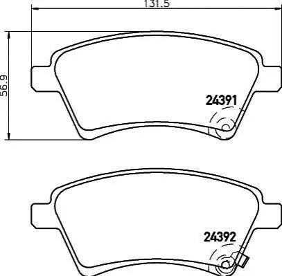 <strong>Колодки гальмівні дискові передние Suzuki SX4 1.5, 1.6, 1.9, 2.0 (06-) NISSHINBO Nisshinbo NP9017 (фото 1)</strong>