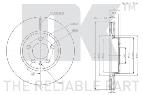 Диск гальмівний невентильований для NK 3147177 фото товару