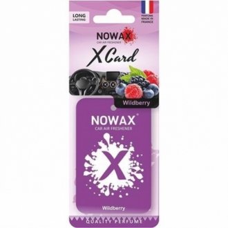 Автомобільний ароматизатор повітря серія " X CARD" - Wildberry NOWAX NX07539 фото товару