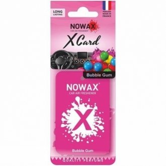 Автомобільний ароматизатор повітря серія " X CARD" - Bubble Gum NOWAX NX07540 фото товару