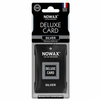 Ароматизатор целюлозний серія Delux Card 6 г. - Silver NOWAX NX07732 фото товару