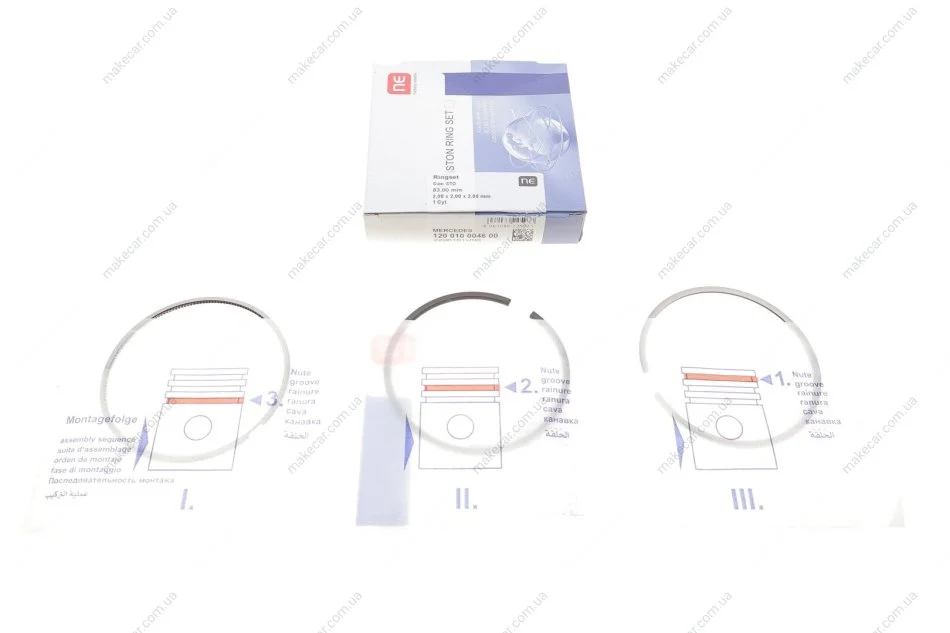 <strong>Кільця поршневі STD Mercedes Benz OM642 NPR 120 010 0046 00 (фото 1)</strong>