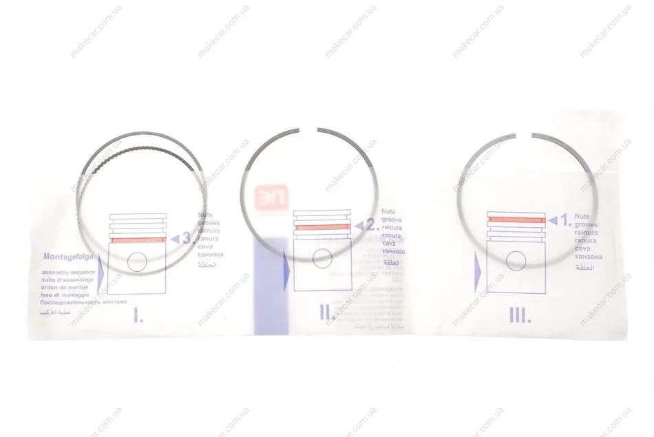 <strong>Кільця поршневі Mercedes Benz W205 M274 13- / W212 M274 13-16 / W213 M274 16- (STD) (на 1цил.) NPR 120 010 0073 00 (фото 1)</strong>