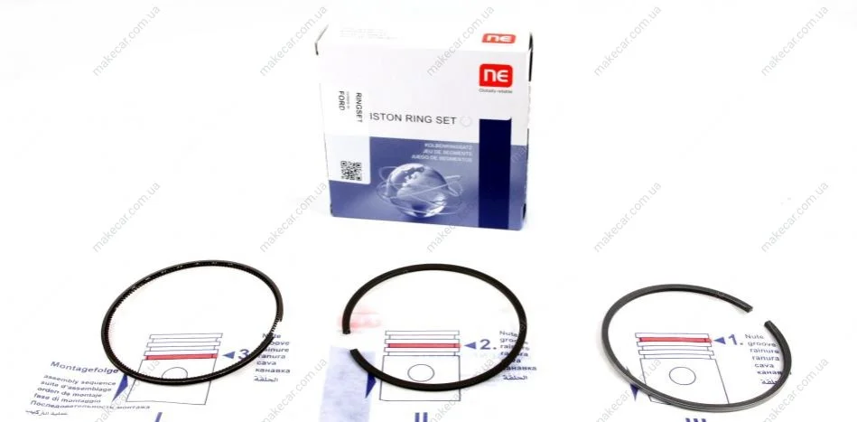 <strong>Кільця поршневі Ford Transit 2.0 DI/TDCi 00- (STD) NPR 120 021 0051 00 (фото 1)</strong>