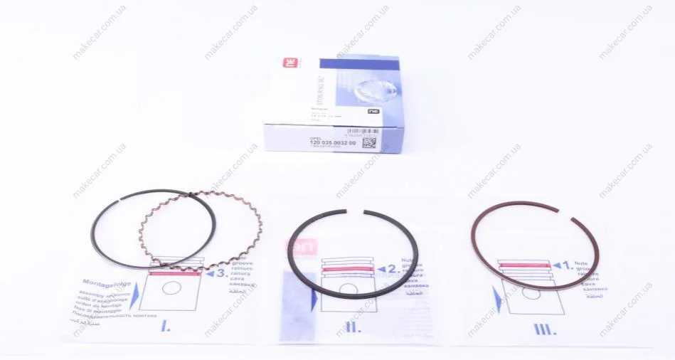 <strong>Кільця поршневі Astra/Omega/Vestra 2.0/3.0 -05 (86mm/STD) NPR 120 035 0032 00 (фото 1)</strong>