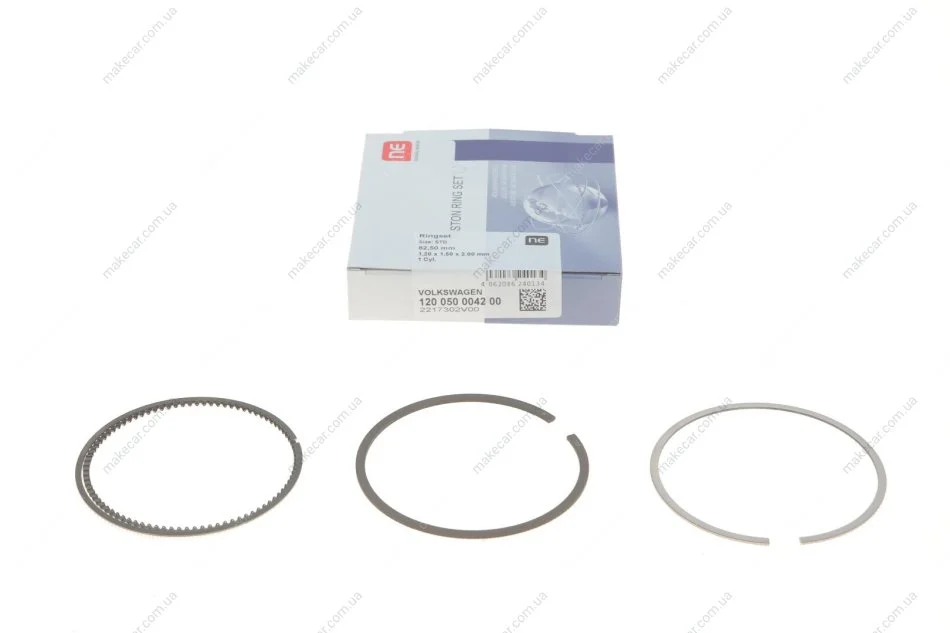 <strong>Кільця поршневі GOLF/PASSAT/T5 2.0 88-15 (82.5mm/STD) NPR 120 050 0042 00 (фото 1)</strong>