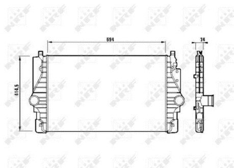Радіатор інтеркулера NRF 30873 фото товару