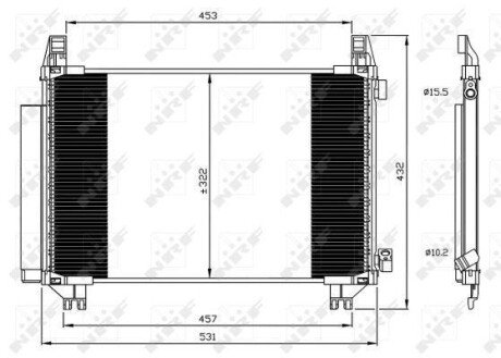 Радіатор кондиціонера NRF 350062 фото товару