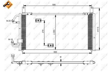 Радіатор кондиціонера NRF 35197 фото товара