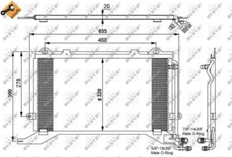 Радіатор кондиціонера для NRF 35240 фото товару