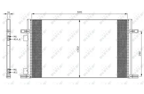 Радіатор кондиціонера для Renault NRF 35298 фото товару