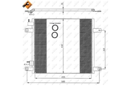 Радиатор кондиционера NRF 35364 фото товара