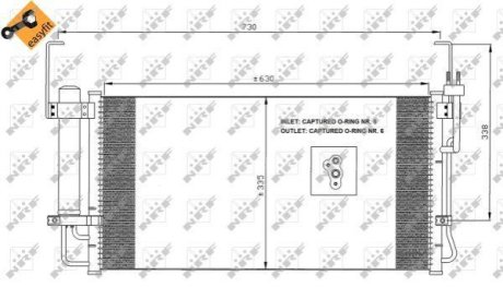 Конденсатор кондиціонера HYUNDAI Santa Fe 00- NRF 35429