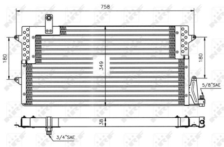 Конденсер кондиціонера NRF 35534 фото товару