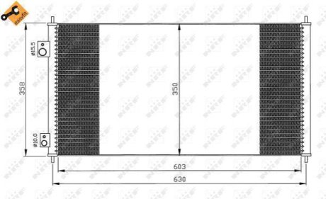 Радіатор кондиціонера NRF 35663 фото товара