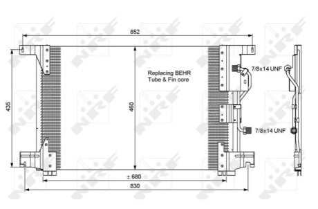 Радиатор кондиционера MERCEDES ACTROS MP2 NRF 35772 фото товара