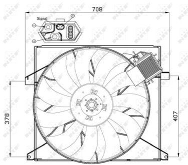 Вентилятор радіатора NRF 47446 фото товару