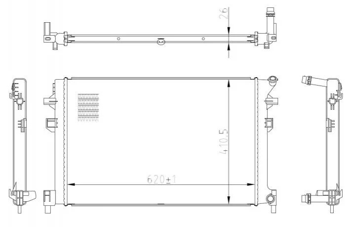 <strong>Радіатор охолодження двигуна NRF 50042 (фото 1)</strong>
