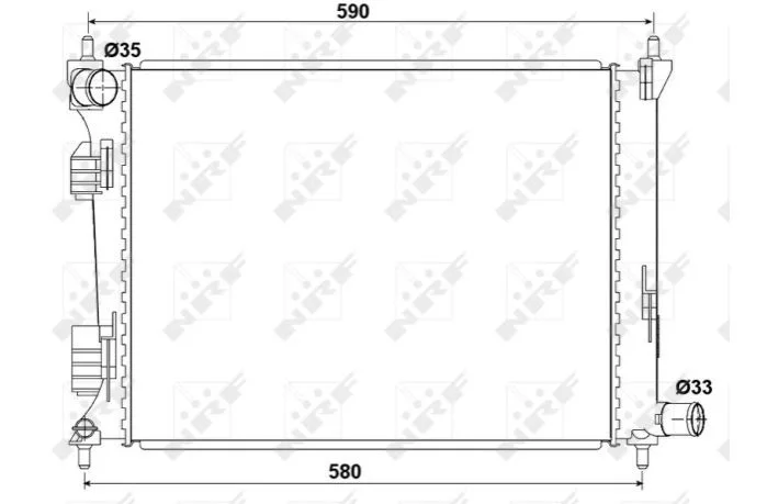 <strong>Радіатор охолодження двигуна NRF 53166 (фото 1)</strong>