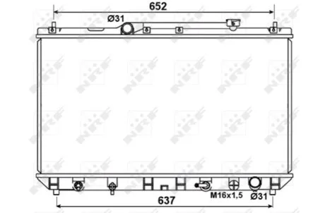 Радіатор охолодження двигуна для Toyota NRF 53374 фото товару