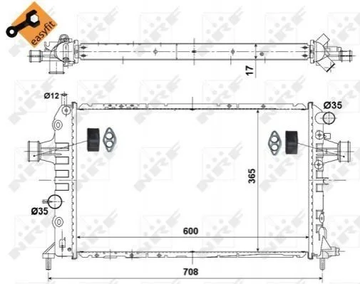 <strong>Радіатор охолодження двигуна NRF 53441 (фото 1)</strong>