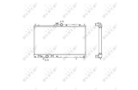 Радіатор охолодження двигуна NRF 53591 фото товару