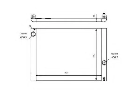 <strong>Радіатор охолодження двигуна NRF 53729 (фото 1)</strong>