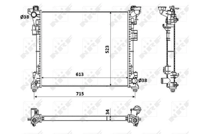 <strong>Радіатор охолодження двигуна NRF 53900 (фото 1)</strong>