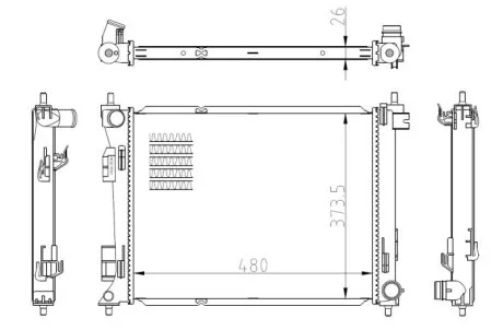 Радіатор для NRF 550039 фото товару