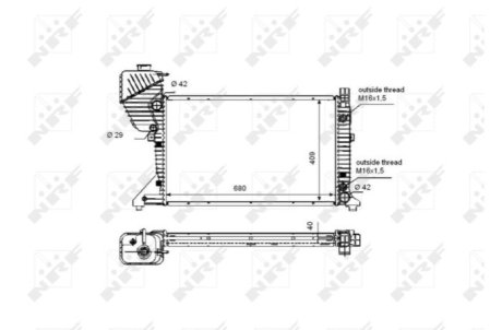 Радиатор охлаждения двигателя NRF 55349 фото товара