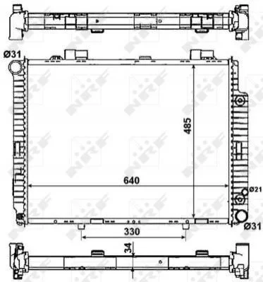 <strong>Радіатор охолодження двигуна NRF 58159 (фото 1)</strong>