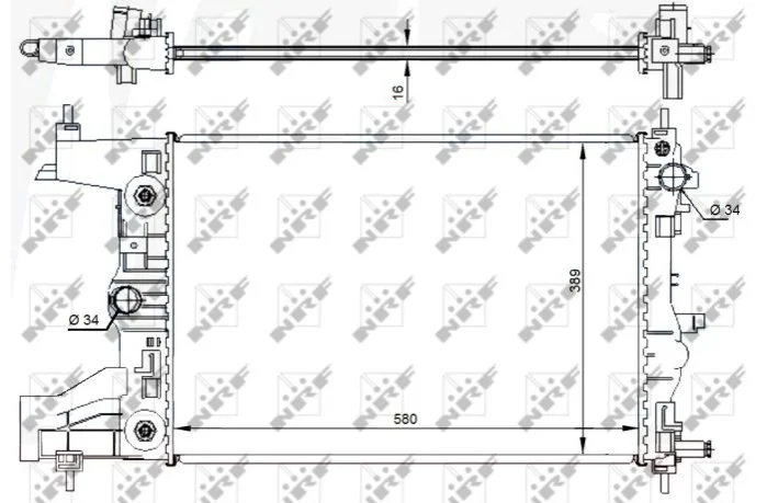 <strong>Радіатор охолодження двигуна NRF 59144 (фото 1)</strong>