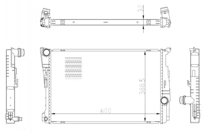<strong>Радіатор системи охолодження NRF 59228 (фото 1)</strong>