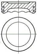 Поршень в комплекті на 1 циліндр, 2-й ремонт (+0,50) для NURAL 87-136707-00 фото товару