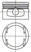 <strong>Поршень з кільцями OPEL 79.50 1.6I 16V С16XE/X16XE/X16XEL (вир-во) NURAL 87-307807-10 (фото 1)</strong>