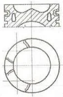<strong>Поршень в комплекті на 1 циліндр, STD NURAL 87-436700-00 (фото 1)</strong>