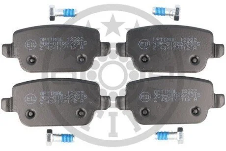 Гальмівні колодки дискові для OPTIMAL BP-12322 фото товару