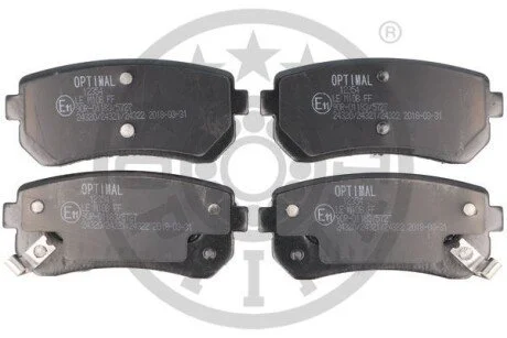 Гальмівні колодки дискові для OPTIMAL BP-12354 фото товару