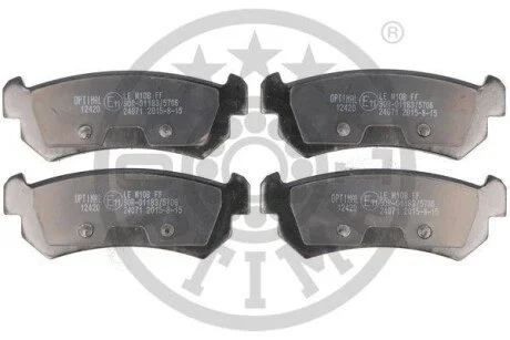 Гальмівні колодки дискові для OPTIMAL BP-12420 фото товару