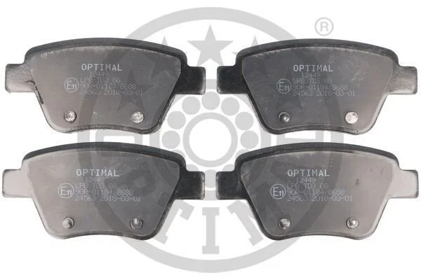 <strong>Гальмівні колодки дискові OPTIMAL BP-12449 (фото 1)</strong>