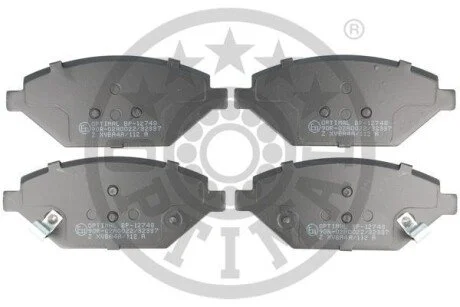 Гальмівні колодки дискові для OPTIMAL BP-12478 фото товару
