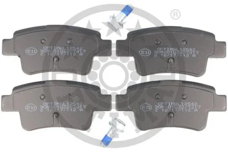 Гальмівні колодки дискові для OPTIMAL BP-12542 фото товару