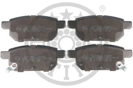 Гальмівні колодки дискові для OPTIMAL BP-12587 фото товару