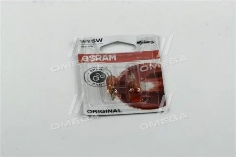 Лампа розжарювання жовта WY5W 12V 5W для OSRAM 282702B фото товару