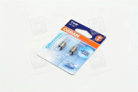 Лампа (упаковка-блістер 2шт) T4W 12В 4Вт BA9S основна лампа для OSRAM 3893-02B фото товару